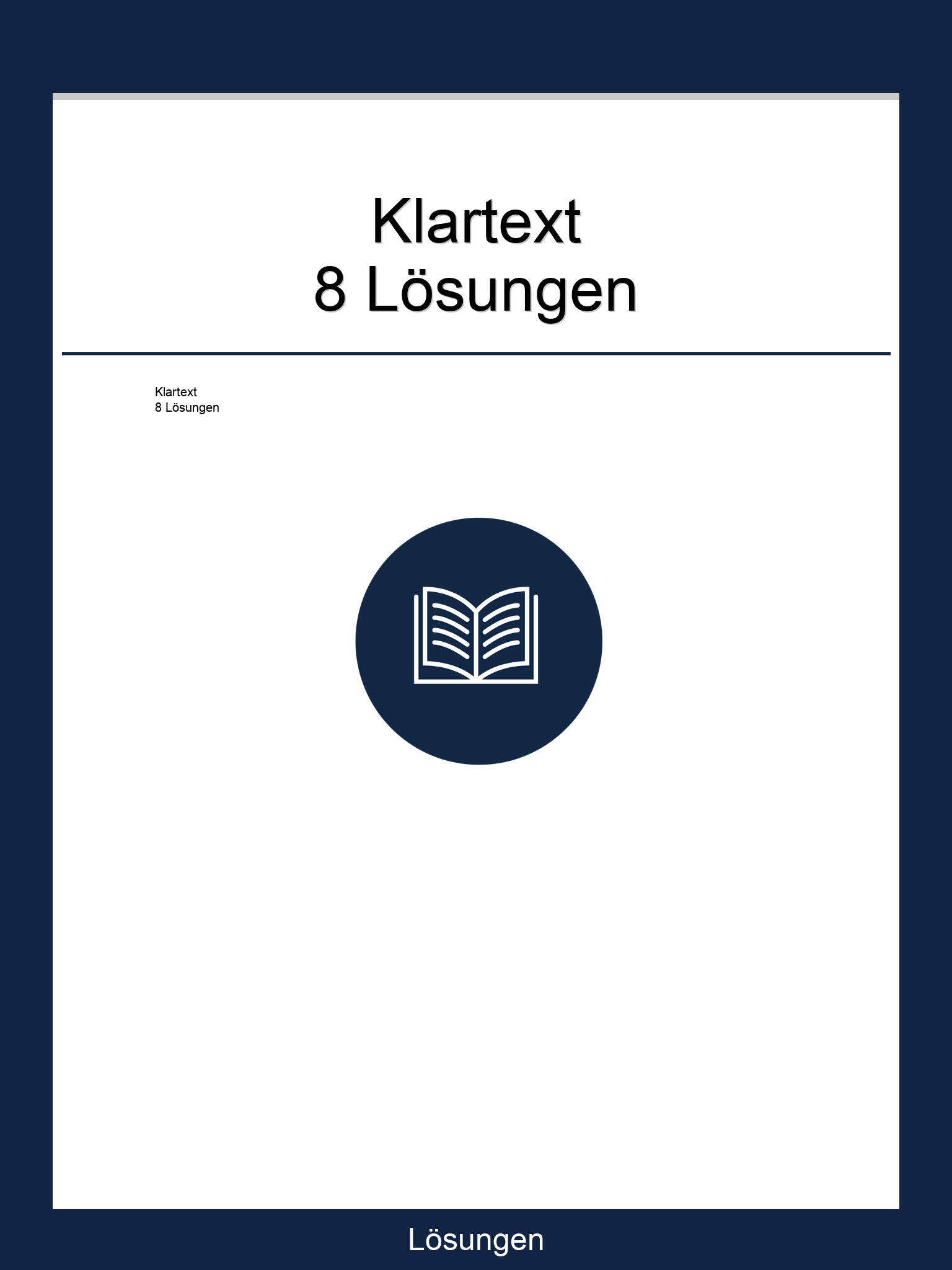 Klartext 8 Lösungen PDF