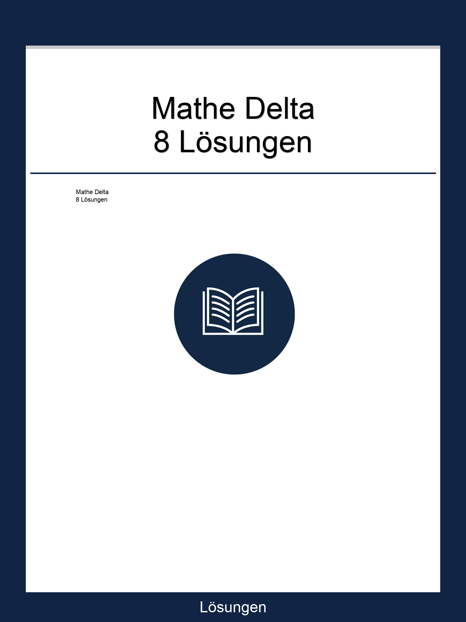 Mathe Delta 8 Lösungen PDF
