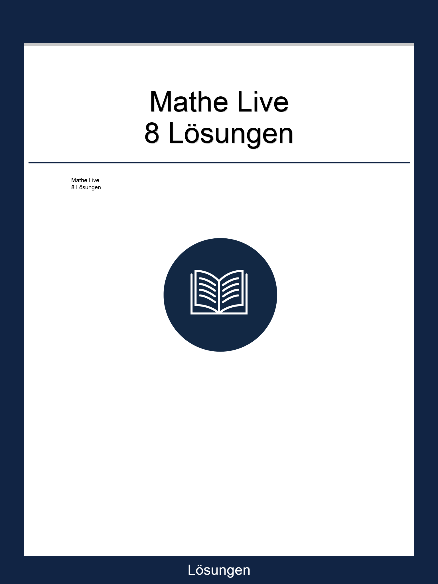 Mathe Live 8 Lösungen PDF
