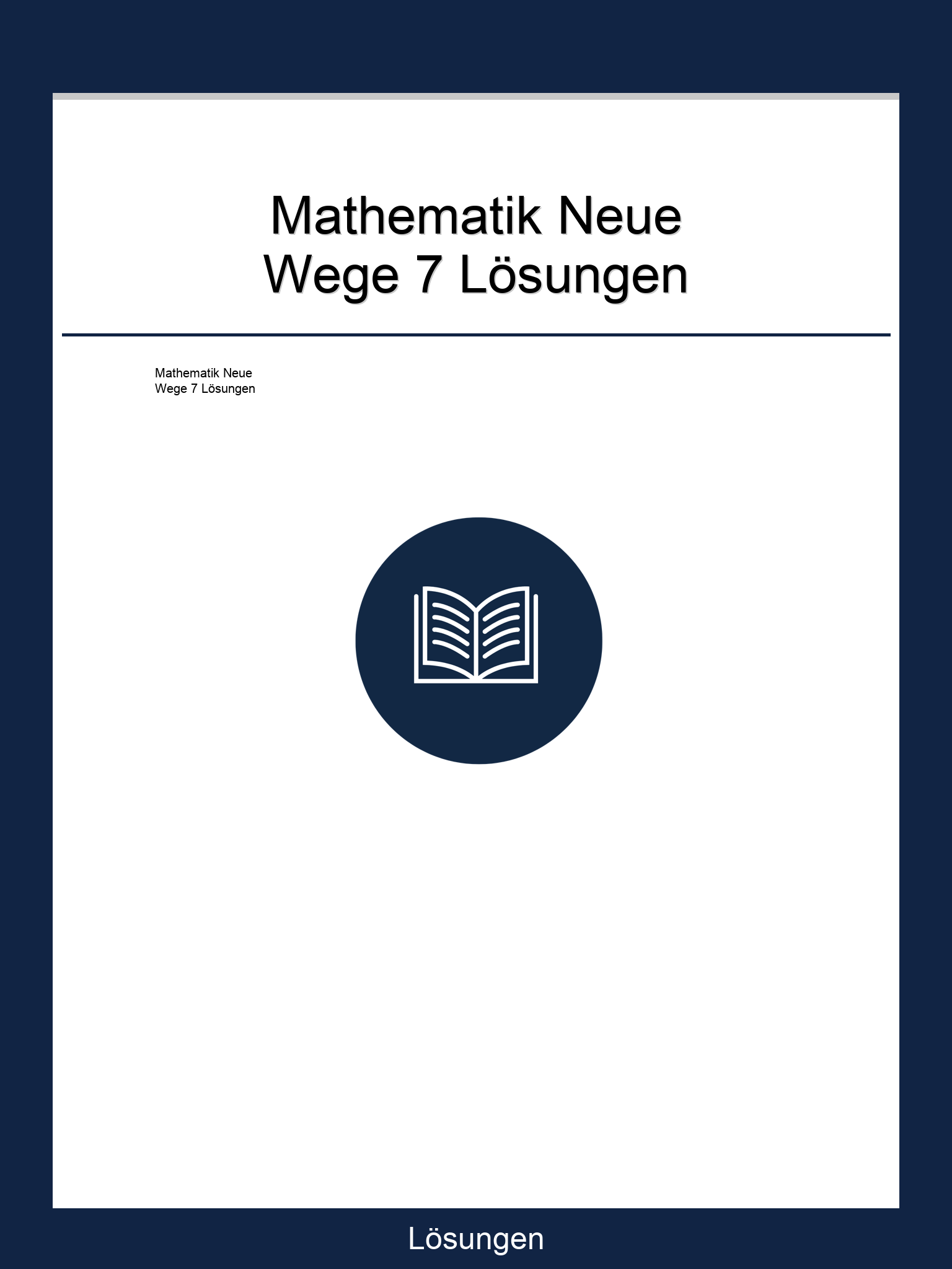 Mathematik Neue Wege 7 Lösungen PDF