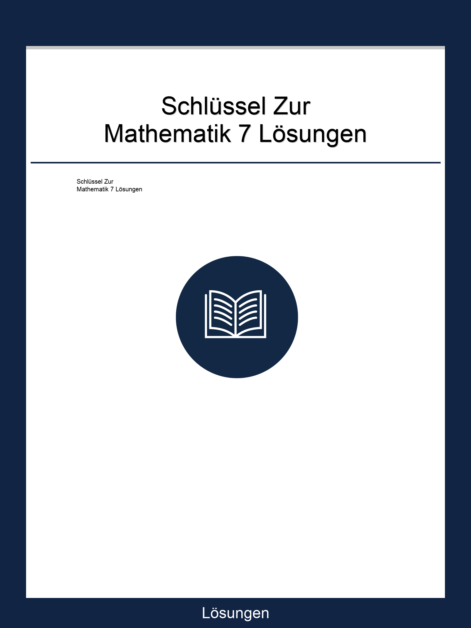 Schlüssel Zur Mathematik 7 Lösungen